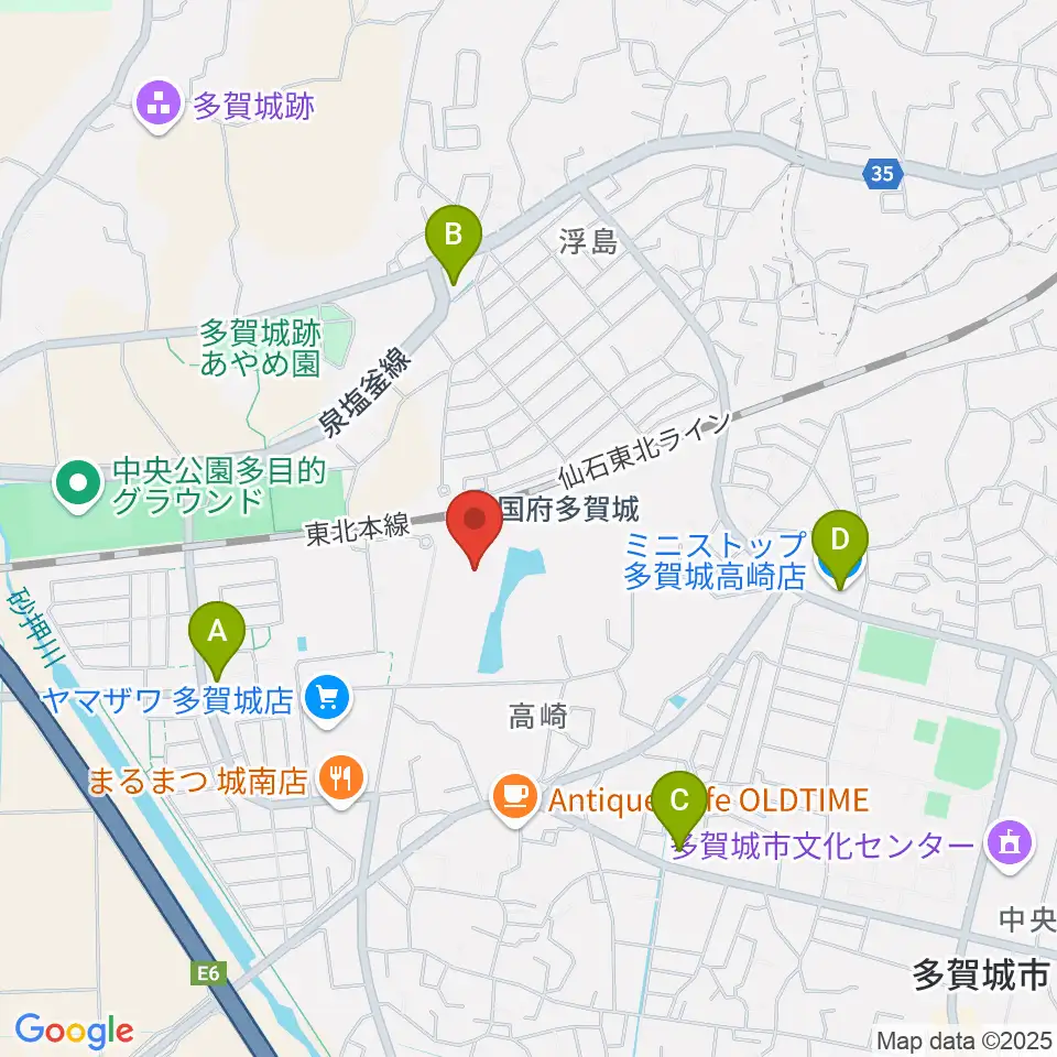 東北歴史博物館周辺のコンビニエンスストア一覧地図