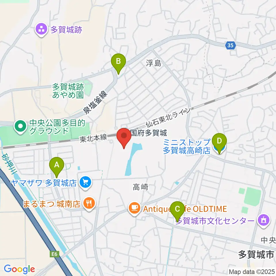 東北歴史博物館周辺のコンビニエンスストア一覧地図