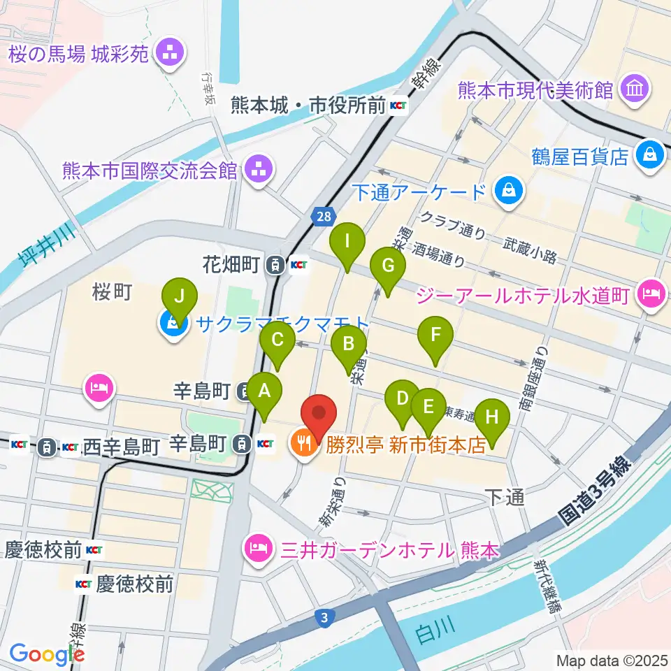 Denkikan周辺のコンビニエンスストア一覧地図