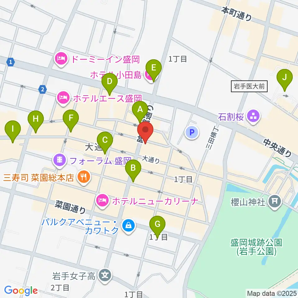 中央映画劇場周辺のコンビニエンスストア一覧地図