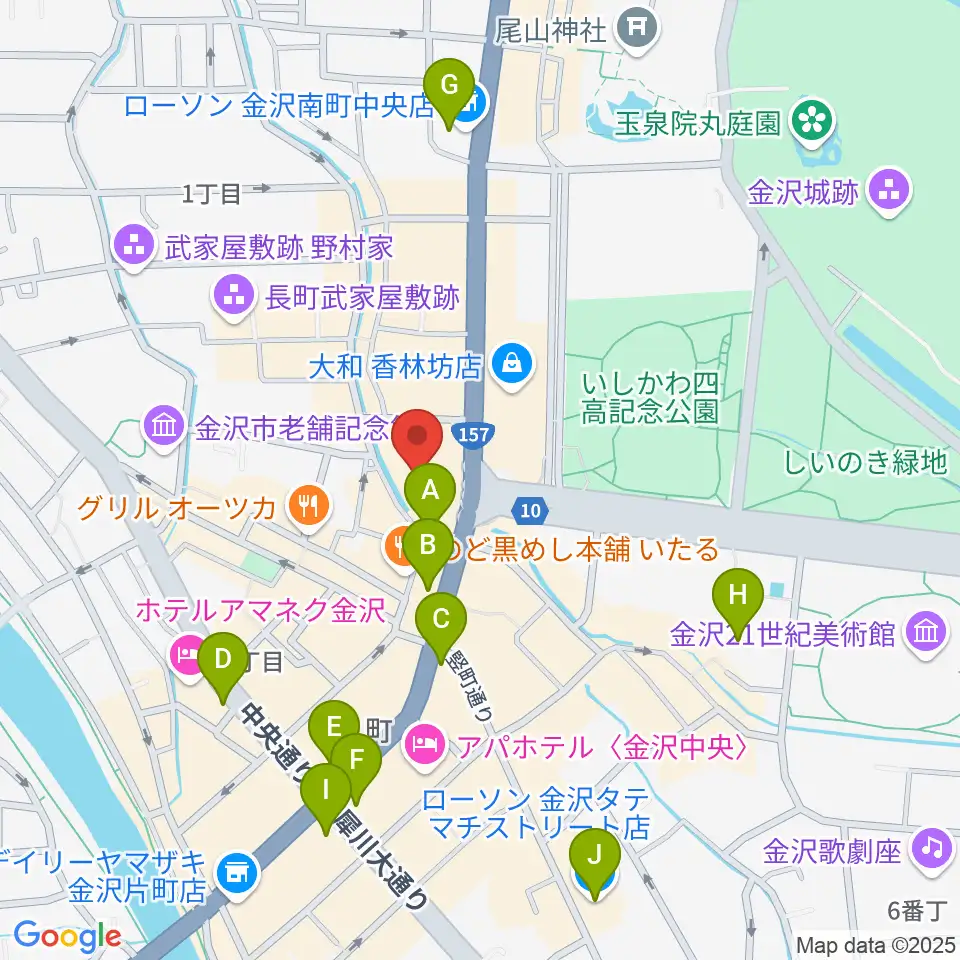 金沢シネモンド周辺のコンビニエンスストア一覧地図