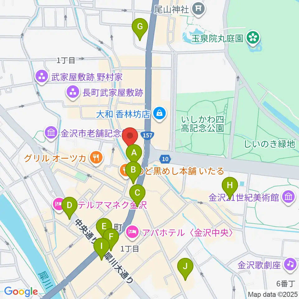 金沢シネモンド周辺のコンビニエンスストア一覧地図