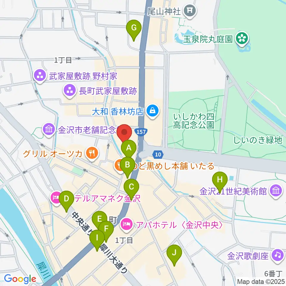 金沢シネモンド周辺のコンビニエンスストア一覧地図