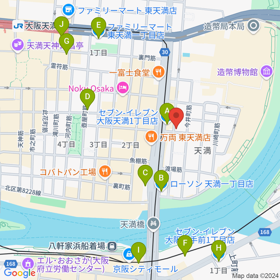 クロスフェイズスタジオ周辺のコンビニエンスストア一覧地図