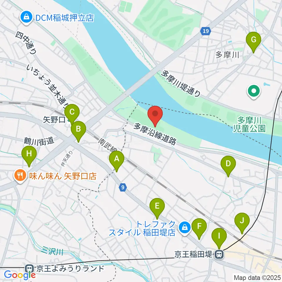 多摩川緑地菅少年野球場周辺のコンビニエンスストア一覧地図