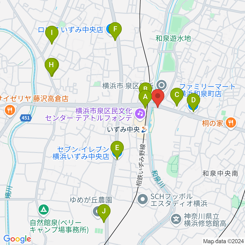 スタジオブルーム周辺のコンビニエンスストア一覧地図