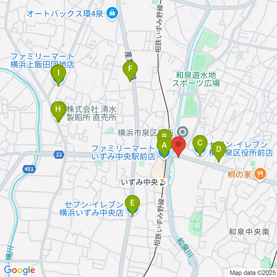 スタジオブルーム周辺のコンビニエンスストア一覧地図