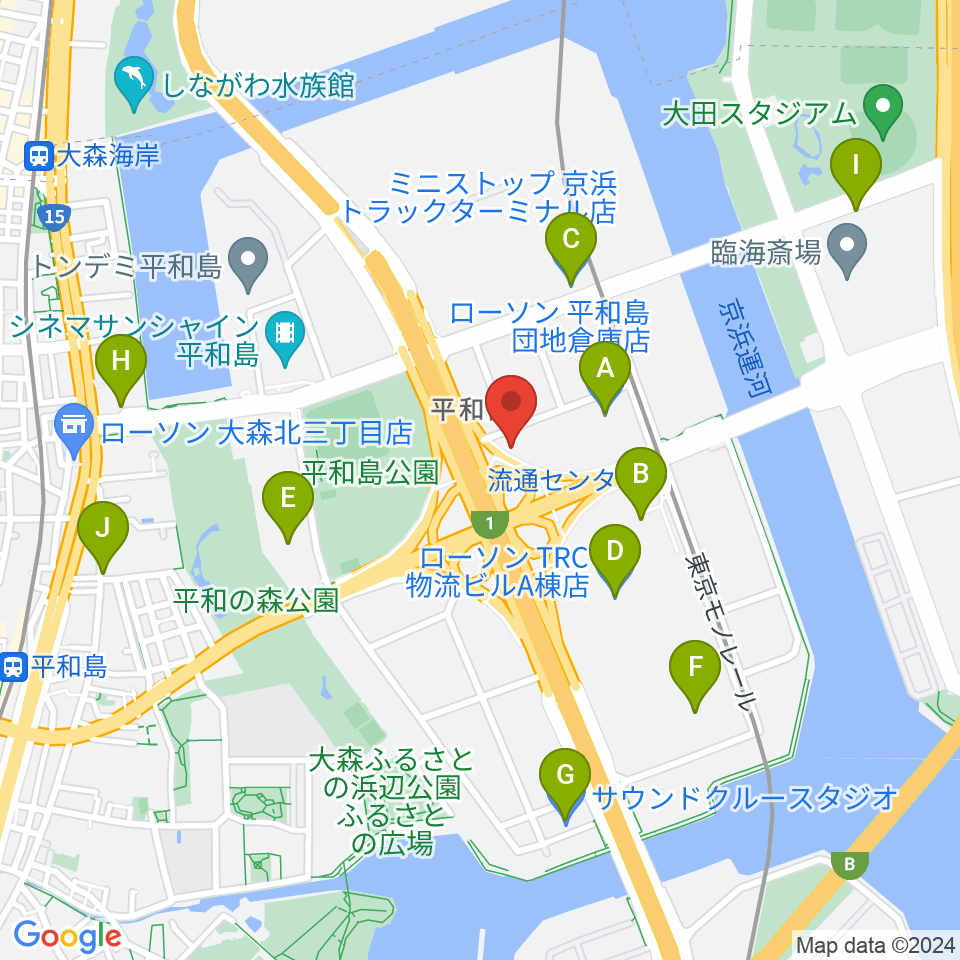 TIC Studio周辺のコンビニエンスストア一覧地図