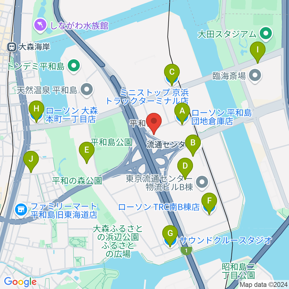 TIC Studio周辺のコンビニエンスストア一覧地図