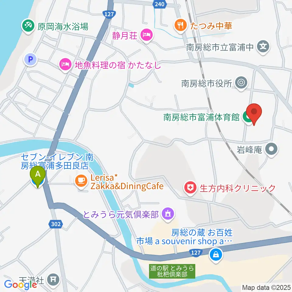 南房総市富浦体育館周辺のコンビニエンスストア一覧地図