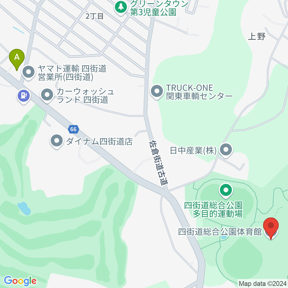 四街道総合公園体育館周辺のコンビニエンスストア一覧地図