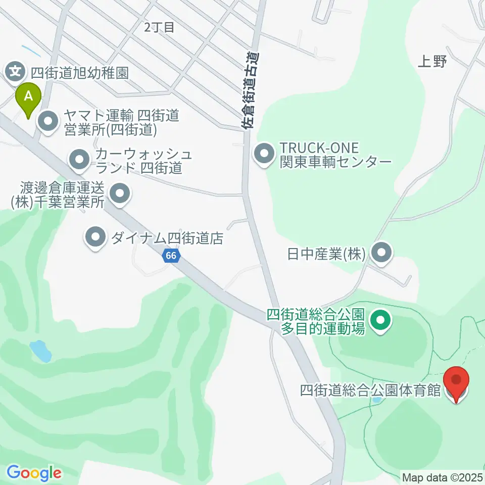 四街道総合公園体育館周辺のコンビニエンスストア一覧地図