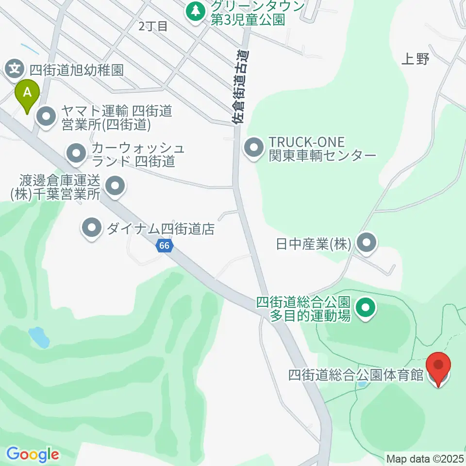 四街道総合公園体育館周辺のコンビニエンスストア一覧地図