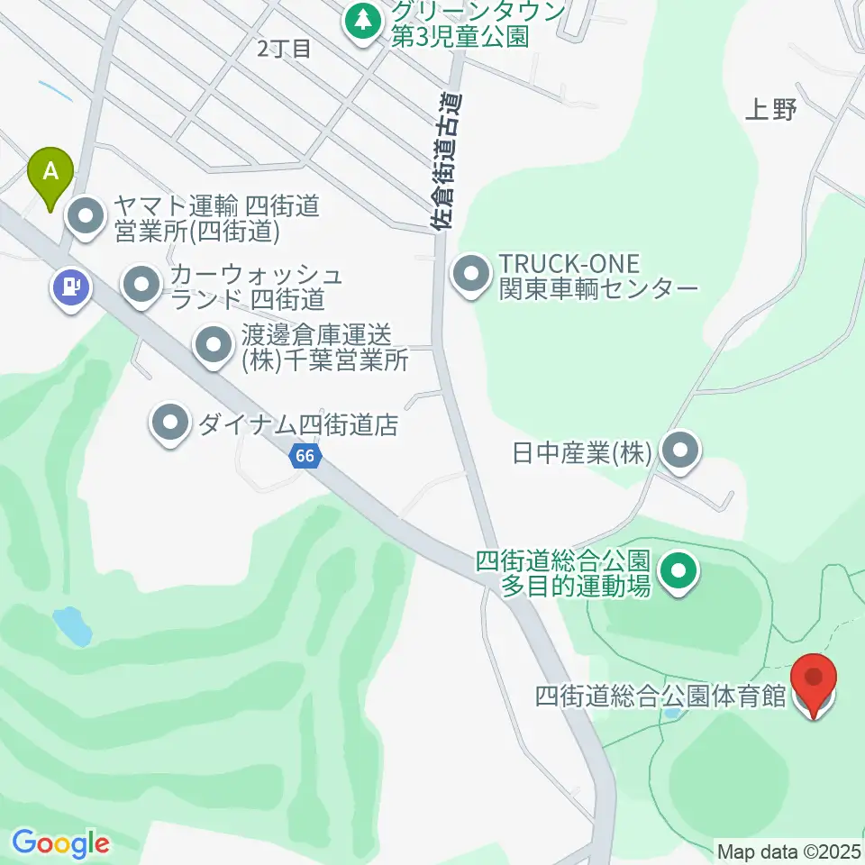 四街道総合公園体育館周辺のコンビニエンスストア一覧地図