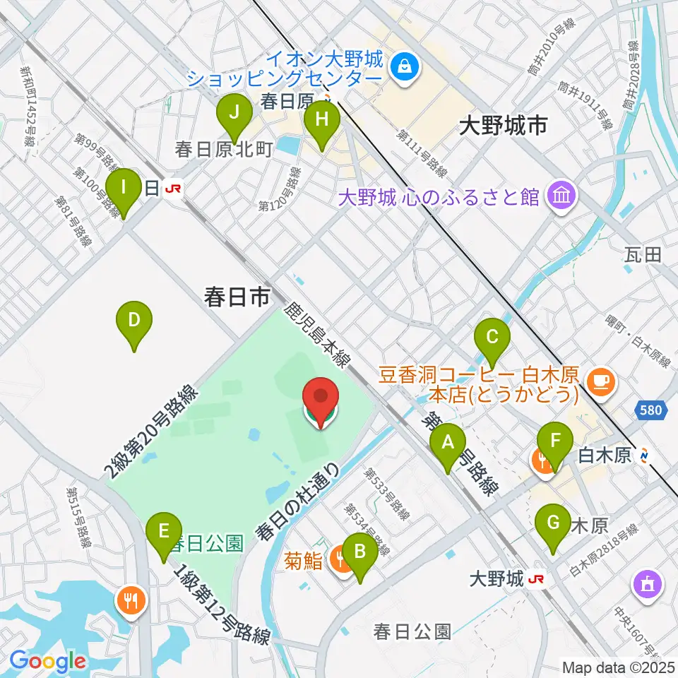 オクゼン不動産フットボールスタジアム周辺のコンビニエンスストア一覧地図