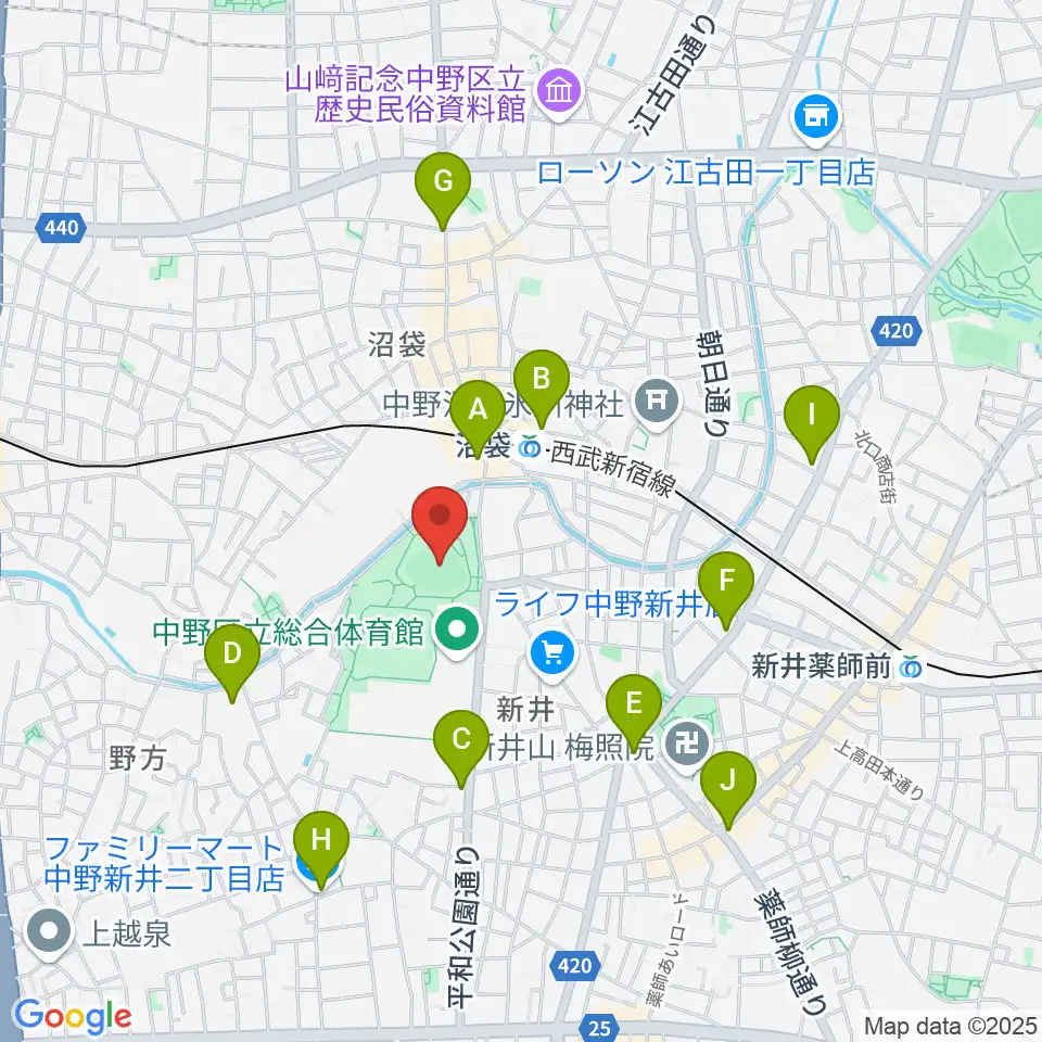 平和の森公園多目的運動広場周辺のコンビニエンスストア一覧地図