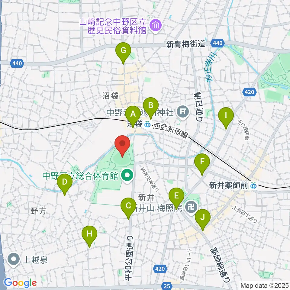 平和の森公園多目的運動広場周辺のコンビニエンスストア一覧地図