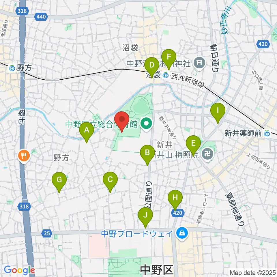 平和の森公園草地広場周辺のコンビニエンスストア一覧地図