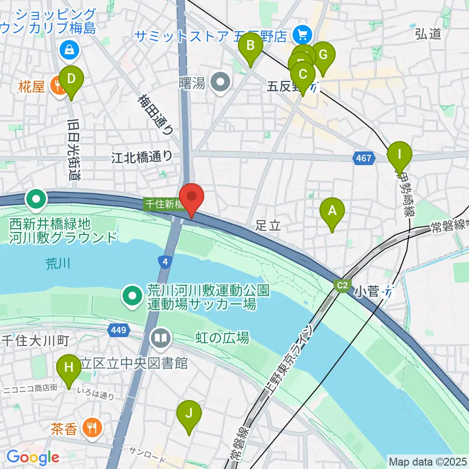 高砂野球場周辺のコンビニエンスストア一覧地図