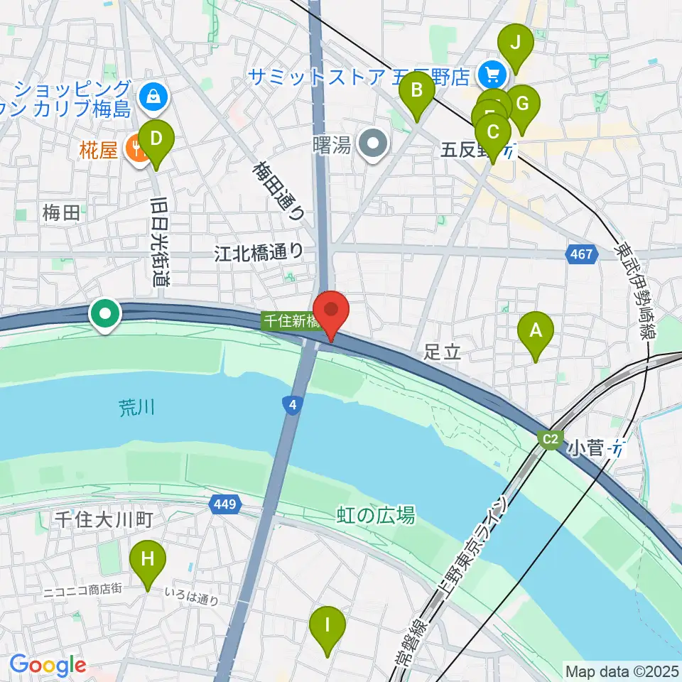 高砂野球場周辺のコンビニエンスストア一覧地図