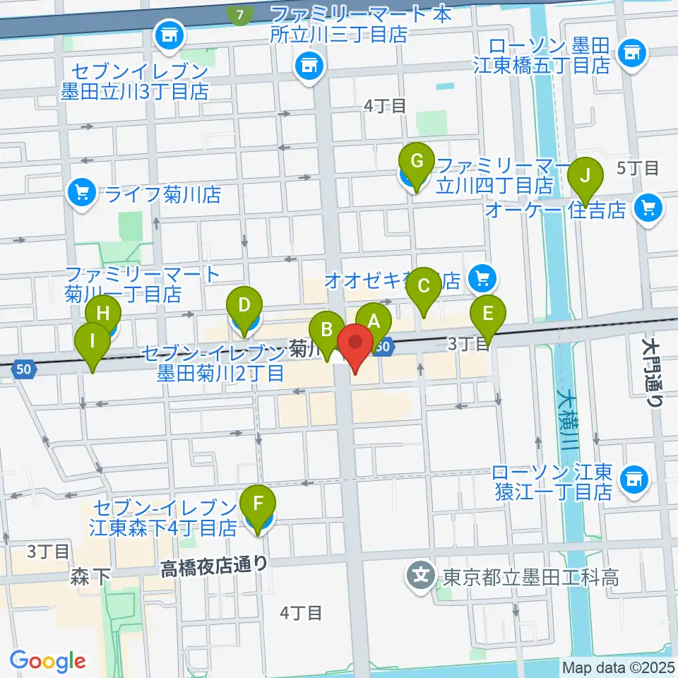 映画館ストレンジャー周辺のコンビニエンスストア一覧地図
