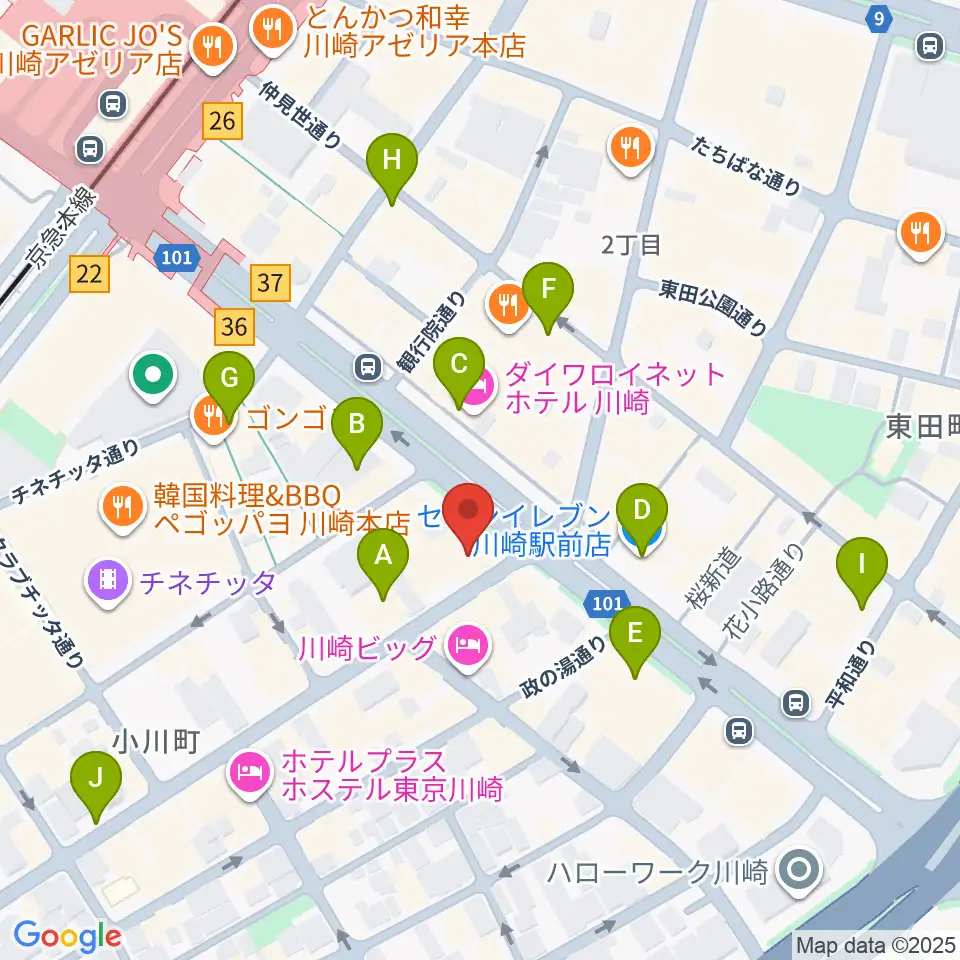 サウンドスタジオ八泉周辺のコンビニエンスストア一覧地図