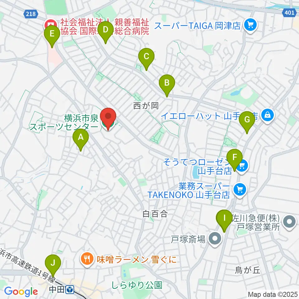 横浜市泉スポーツセンター周辺のコンビニエンスストア一覧地図