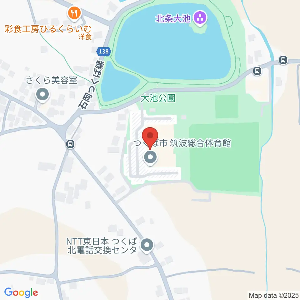筑波総合体育館周辺のコンビニエンスストア一覧地図