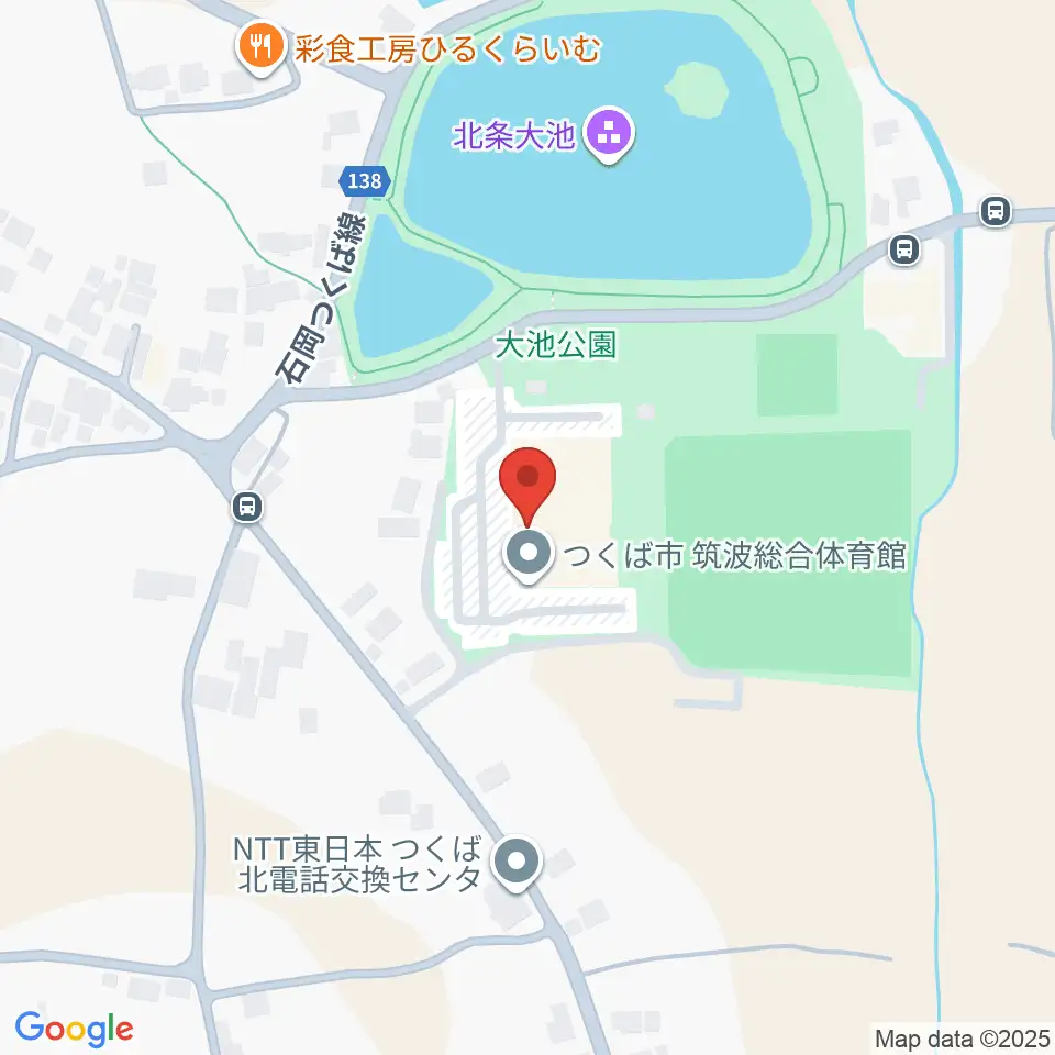 筑波総合体育館周辺のコンビニエンスストア一覧地図