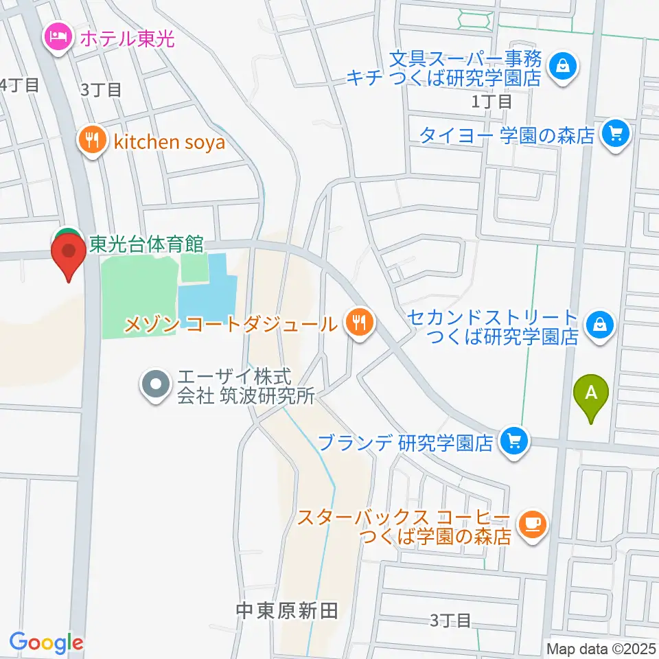 つくば市東光台体育館周辺のコンビニエンスストア一覧地図