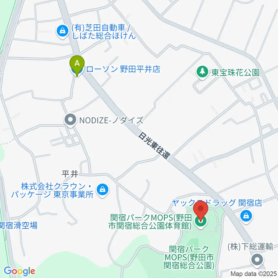 関宿パークMOPS体育館周辺のコンビニエンスストア一覧地図