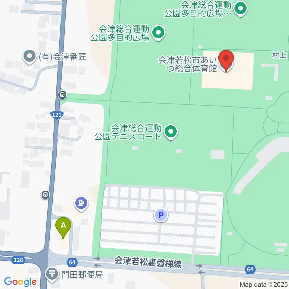 あいづ総合体育館周辺のコンビニエンスストア一覧地図