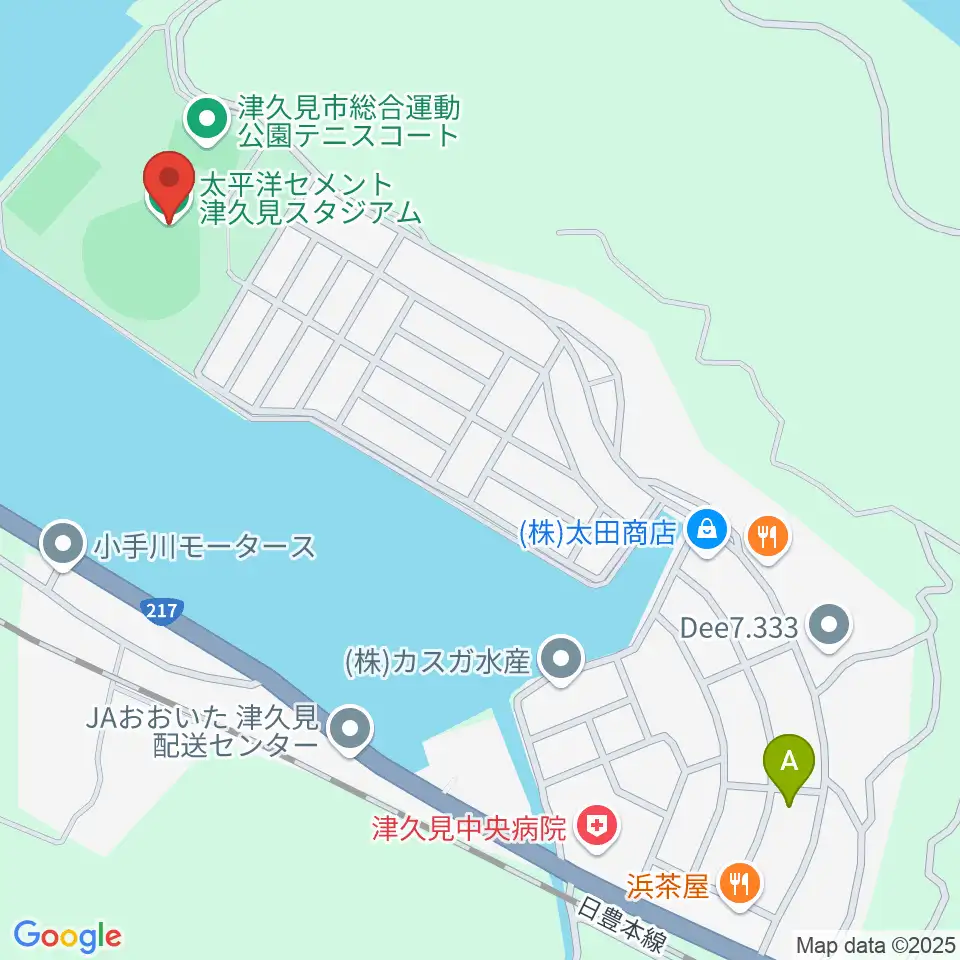 太平洋セメント津久見スタジアム周辺のコンビニエンスストア一覧地図