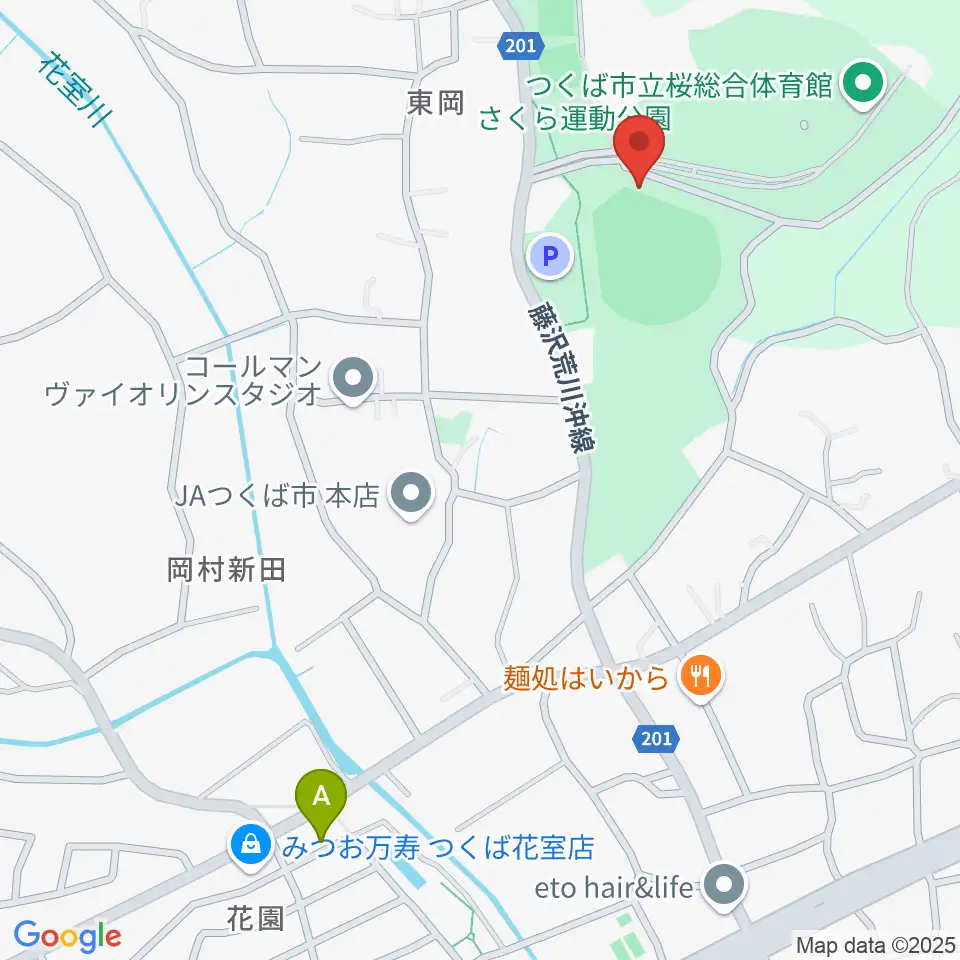 さくら運動公園野球場周辺のコンビニエンスストア一覧地図