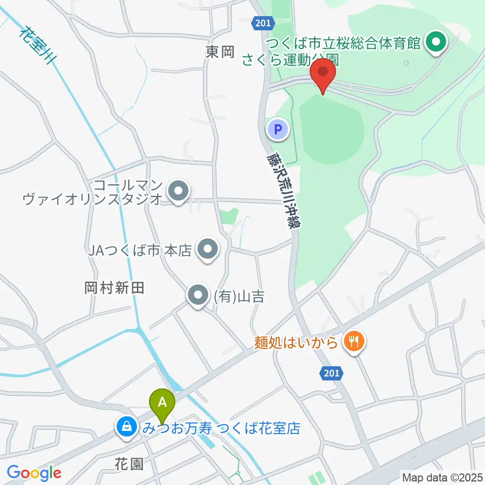 さくら運動公園野球場周辺のコンビニエンスストア一覧地図