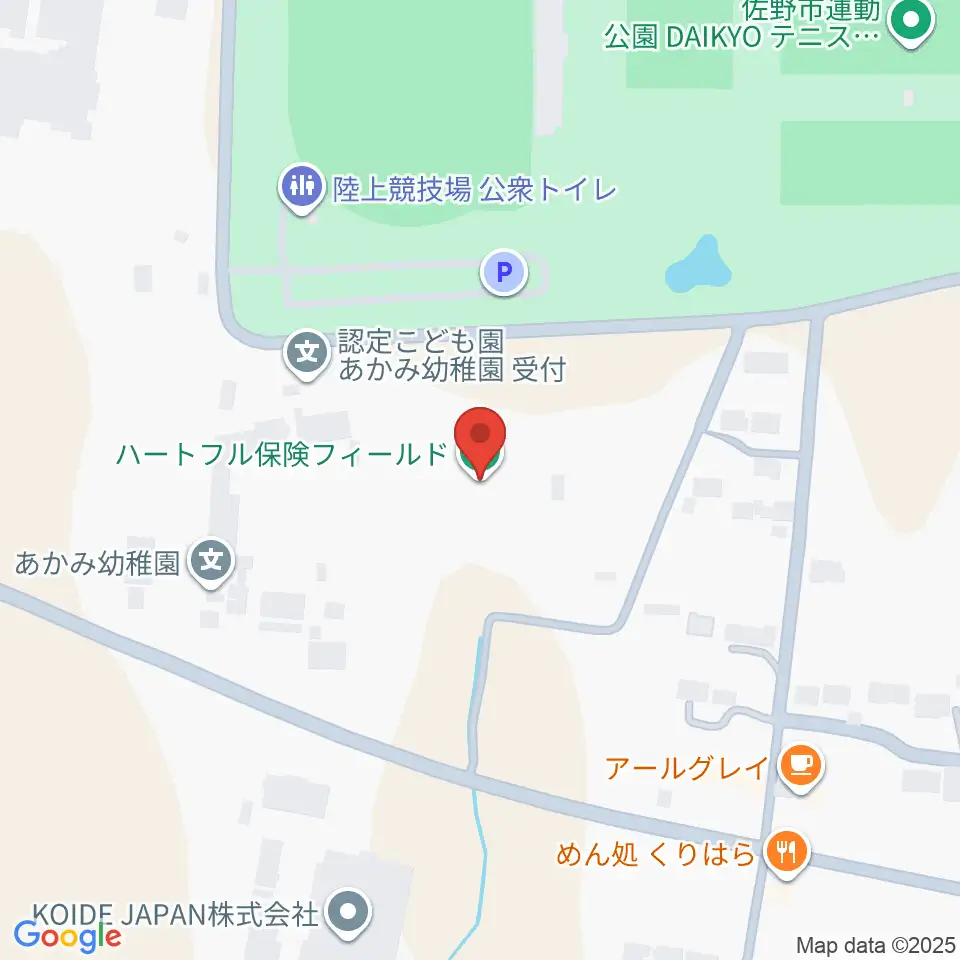 ハートフル保険フィールド周辺のコンビニエンスストア一覧地図