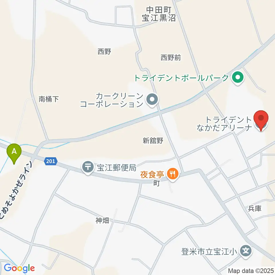 トライデントなかだアリーナ周辺のコンビニエンスストア一覧地図
