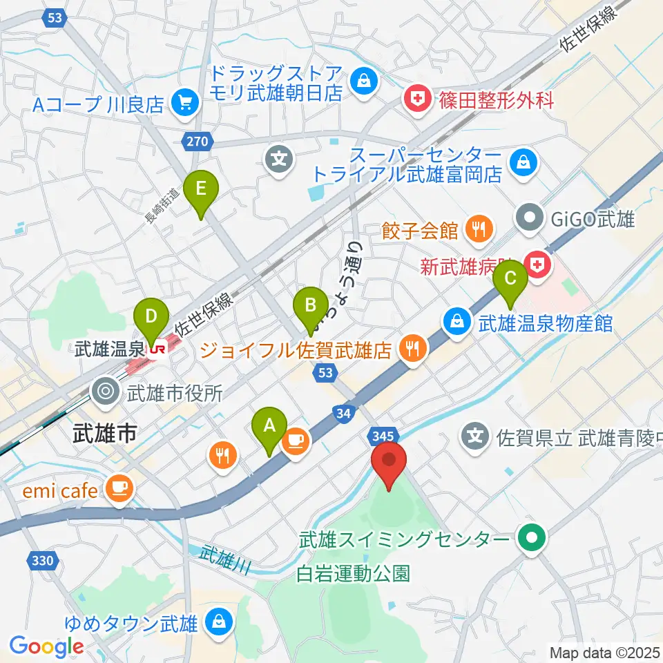 ケーブルワン・スポーツパーク周辺のコンビニエンスストア一覧地図