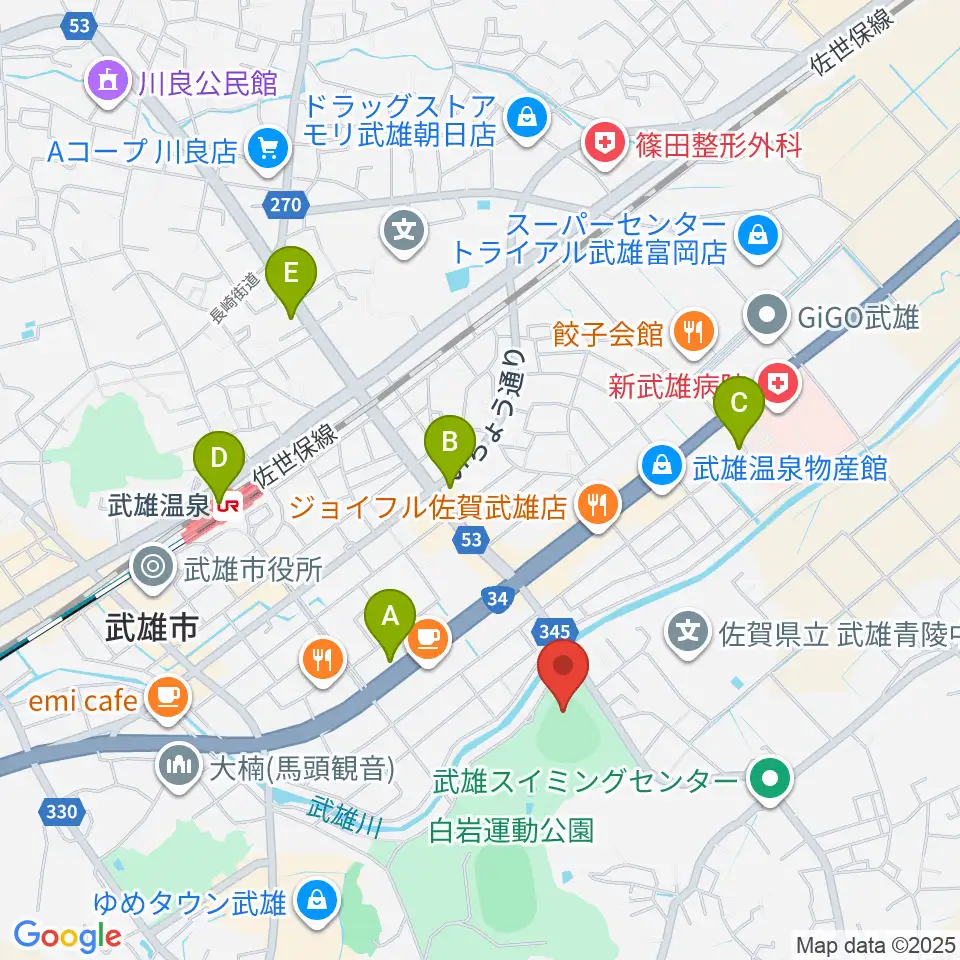 ケーブルワン・スポーツパーク周辺のコンビニエンスストア一覧地図