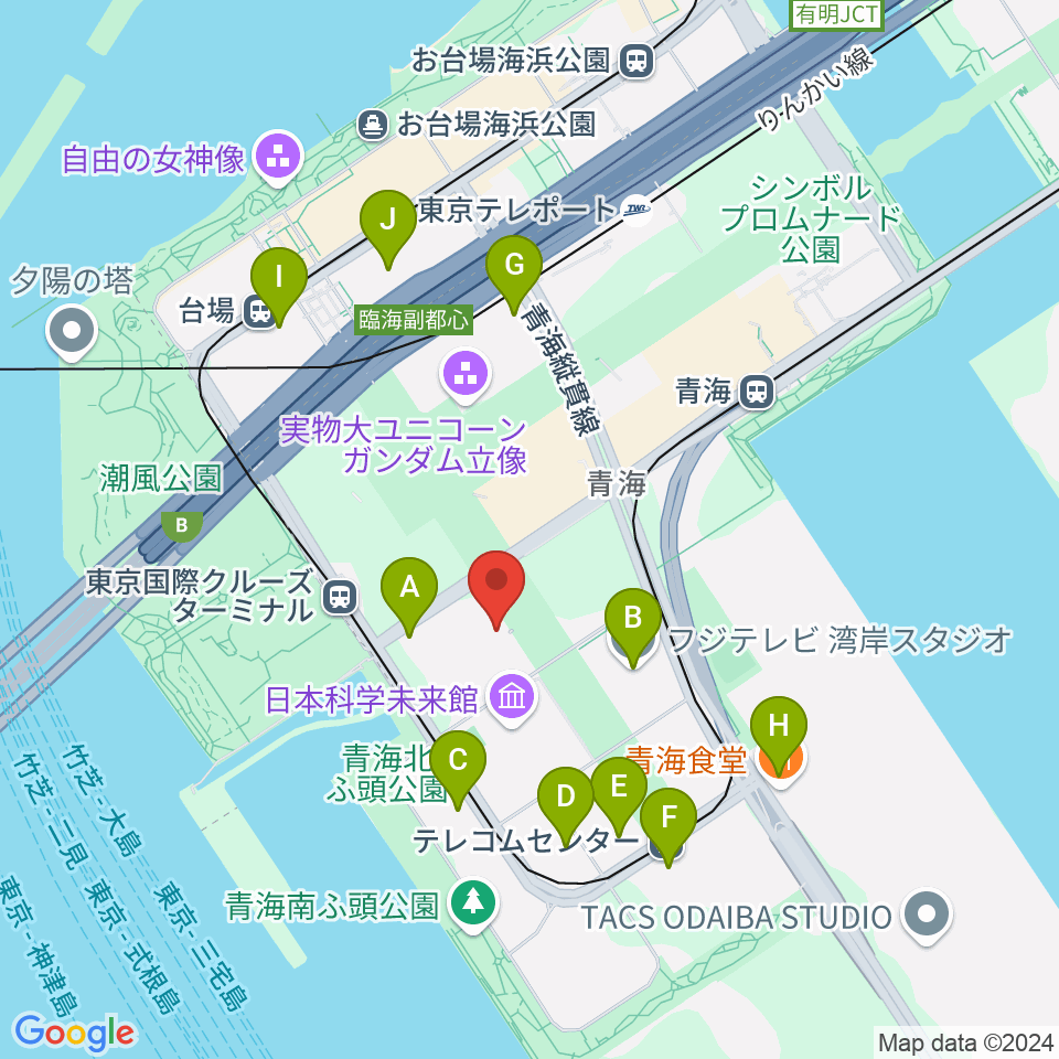 東京国際交流館プラザ平成周辺のコンビニエンスストア一覧地図