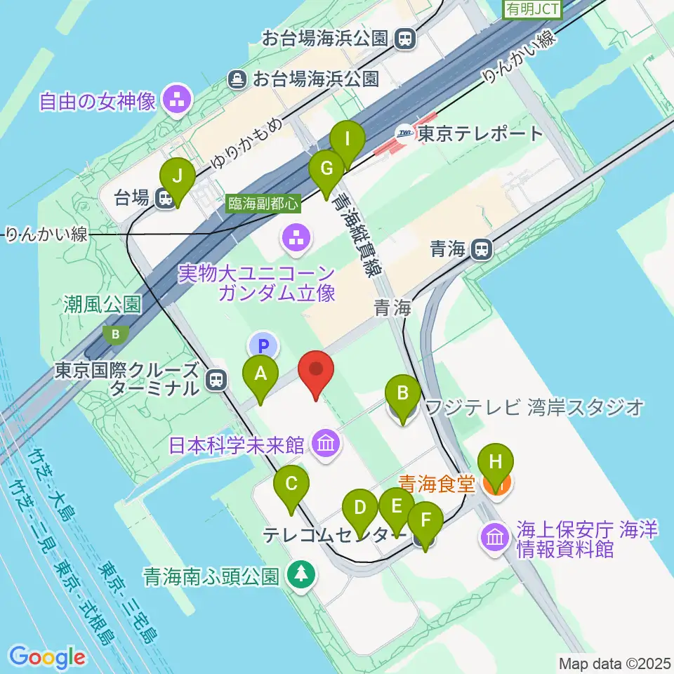 東京国際交流館プラザ平成周辺のコンビニエンスストア一覧地図