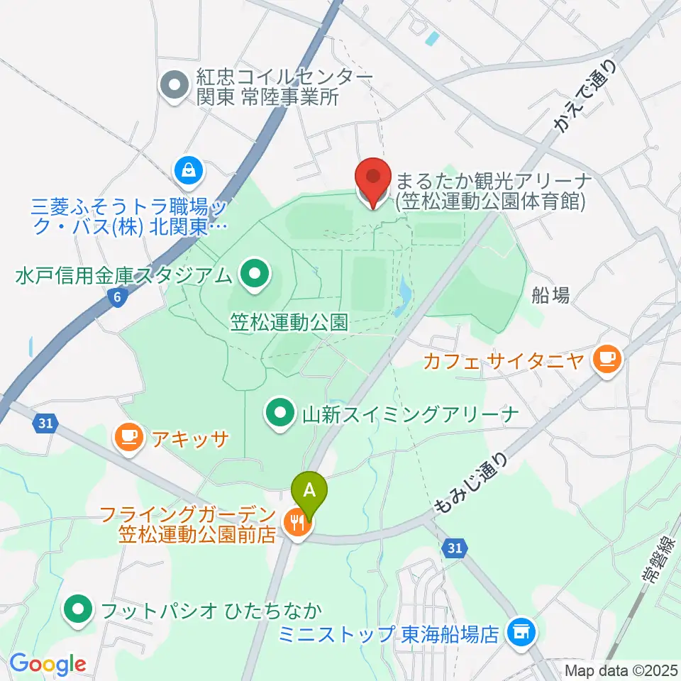 まるたか観光アリーナ周辺のコンビニエンスストア一覧地図