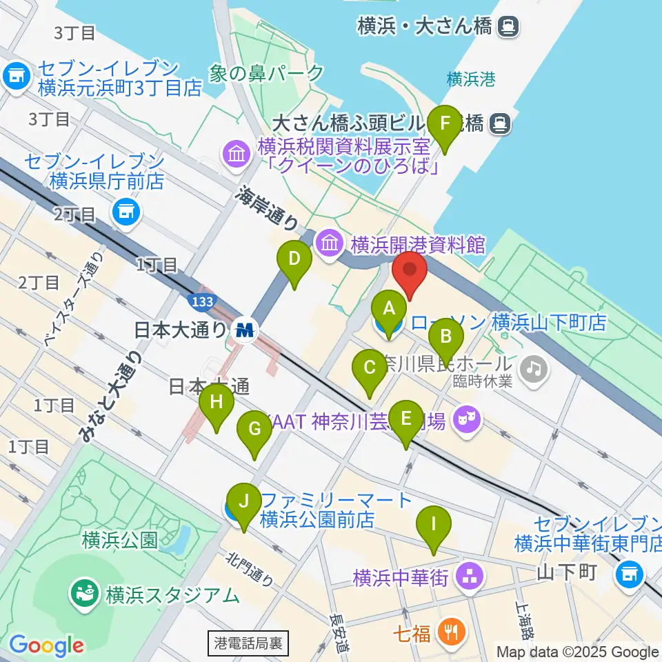 シルク博物館周辺のコンビニエンスストア一覧地図