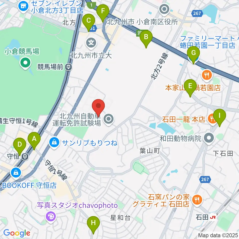 大庭産業アリーナ小倉南周辺のコンビニエンスストア一覧地図
