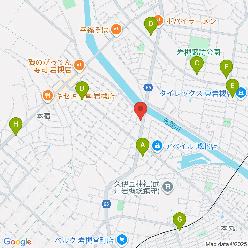 ミネラルウォーターサウンドスタジオ周辺のコンビニエンスストア一覧地図