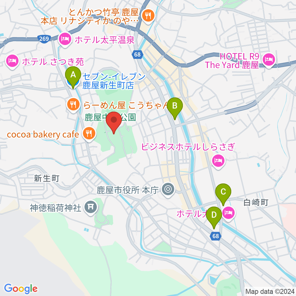 クレバリーホームアリーナ周辺のコンビニエンスストア一覧地図