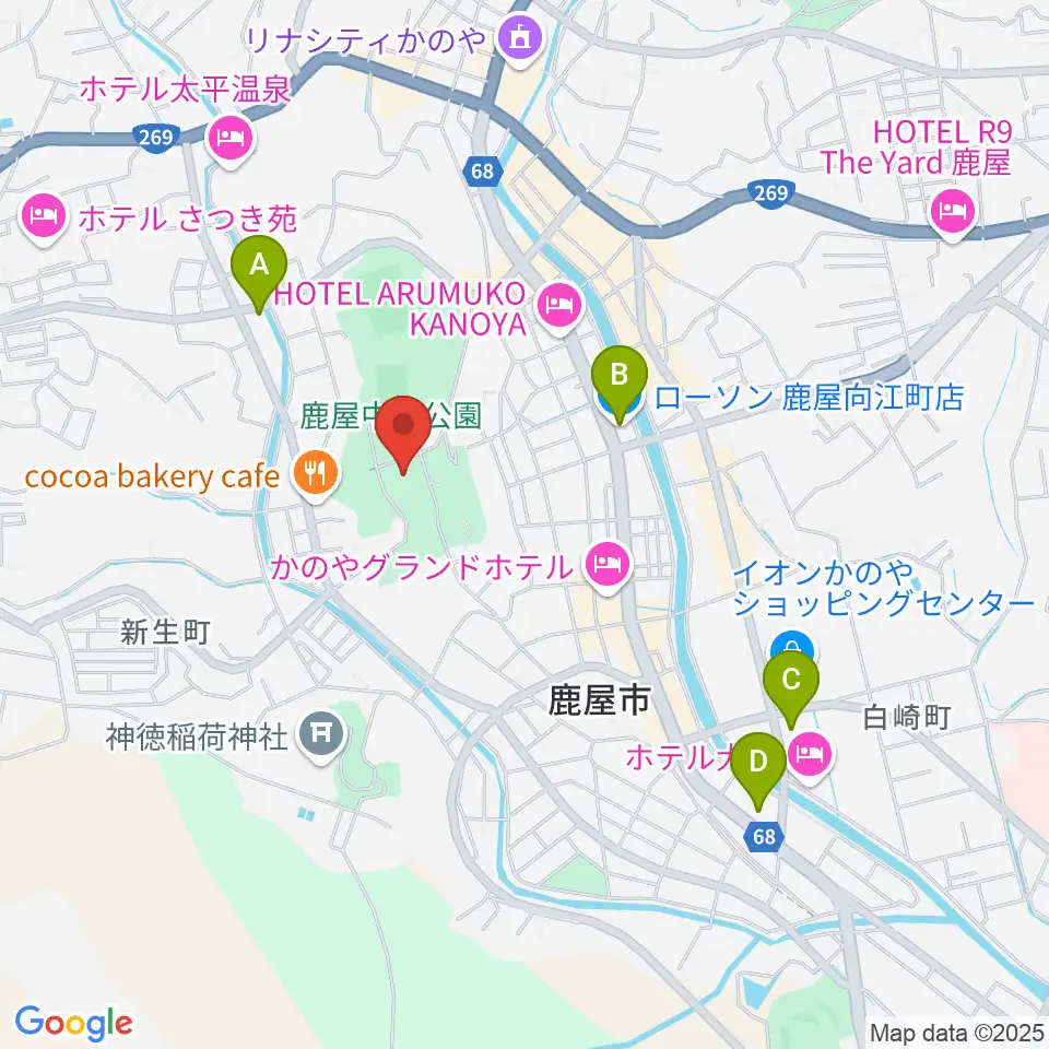 クレバリーホームアリーナ周辺のコンビニエンスストア一覧地図
