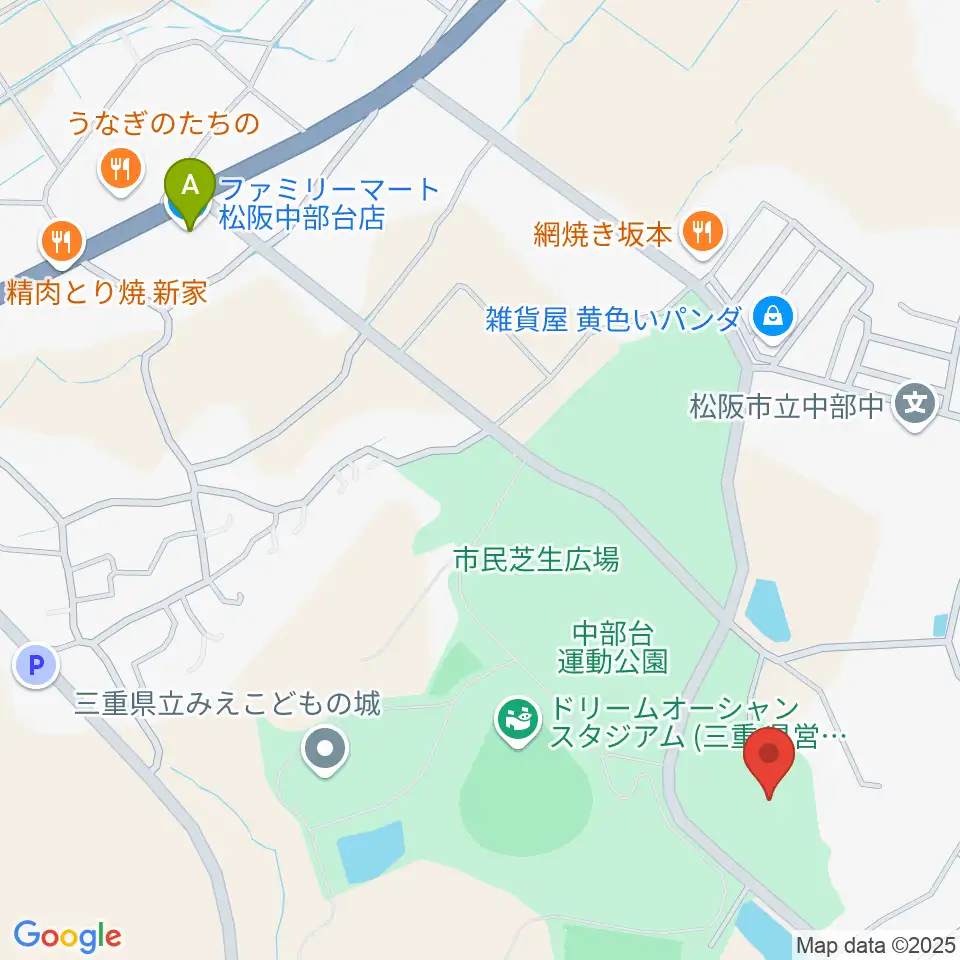 三十三銀行アリーナ周辺のコンビニエンスストア一覧地図