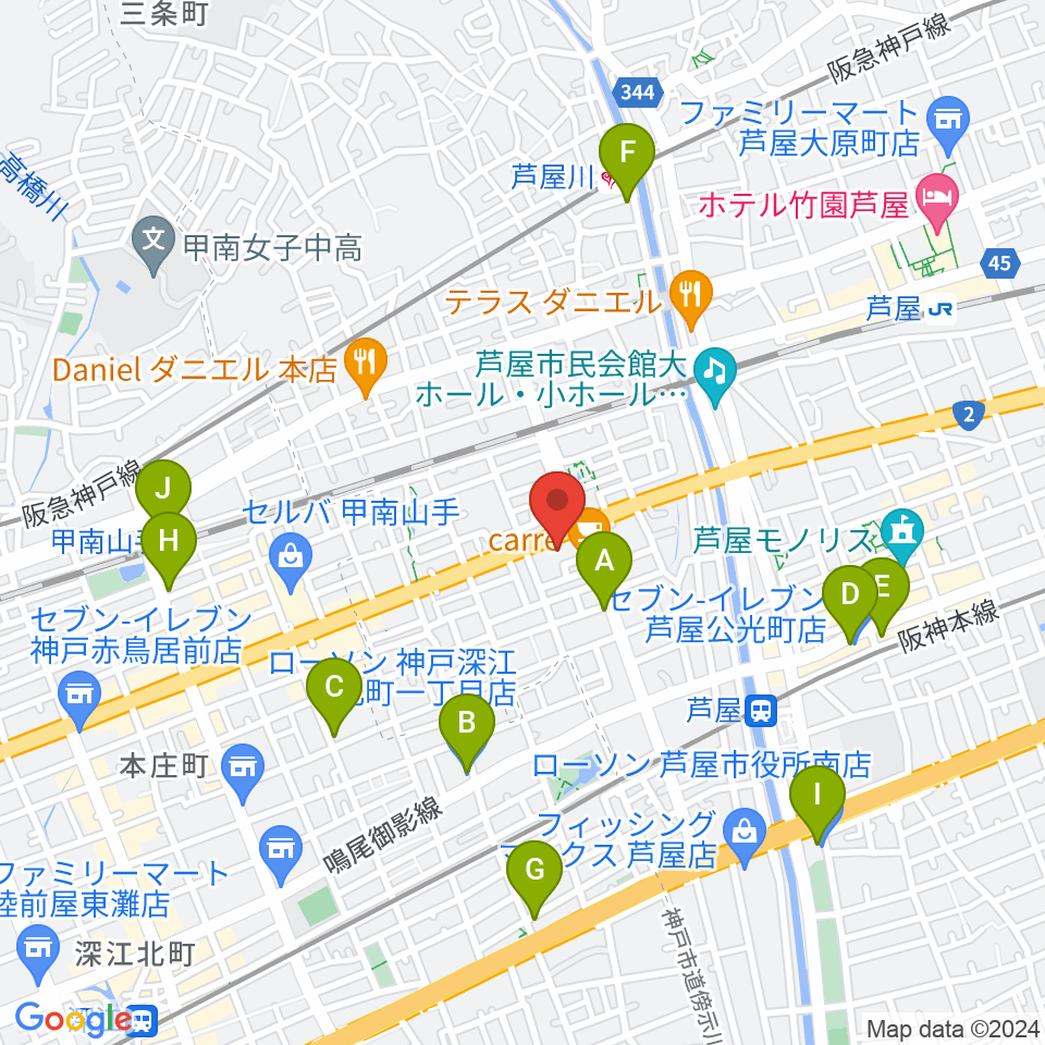 ビートショップ周辺のコンビニエンスストア一覧地図