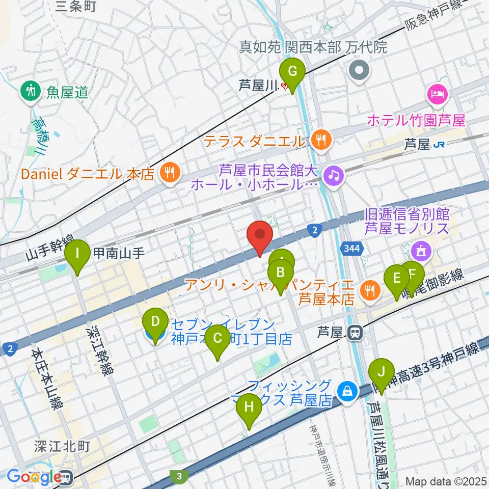 ビートショップ周辺のコンビニエンスストア一覧地図